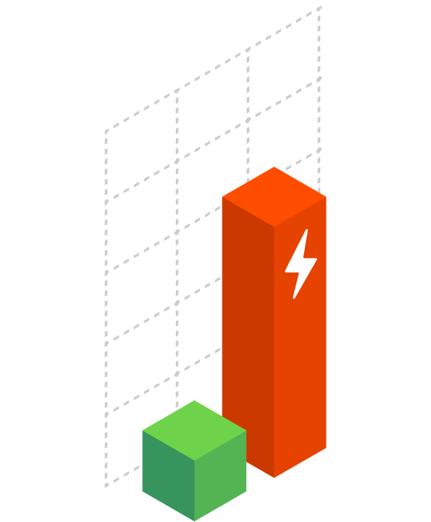 a 3d diagram of a bar chart
