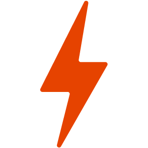 an icon of a red thunder