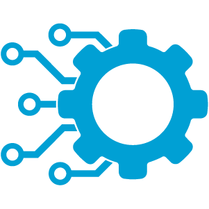 an Illustration of a cog with circuits coming out of it