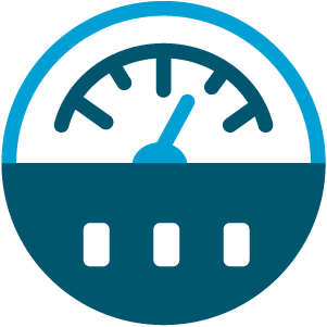 an icon of an odometer