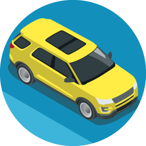 an illustration showing a hybrid car